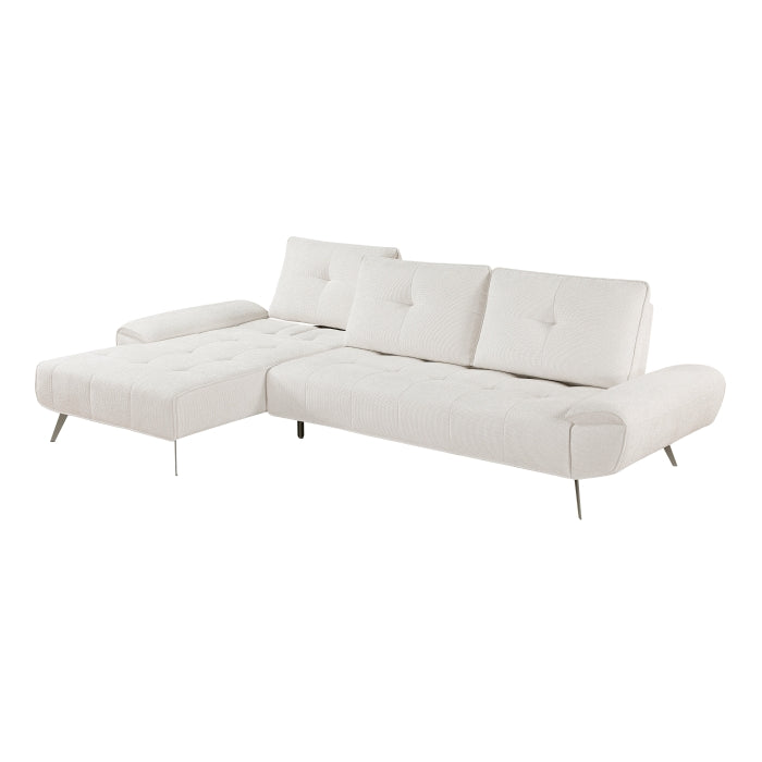 Homelegance - Dominic 2 Piece Sectional with Left Chaise in Beige - 8400BEG*2LC2R - GreatFurnitureDeal