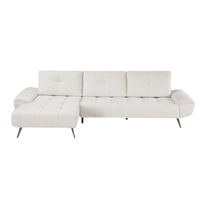 Homelegance - Dominic 2 Piece Sectional with Left Chaise in Beige - 8400BEG*2LC2R - GreatFurnitureDeal