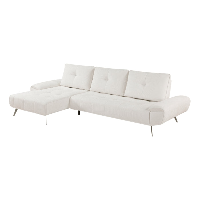 Homelegance - Dominic 2 Piece Sectional with Left Chaise in Beige - 8400BEG*2LC2R - GreatFurnitureDeal