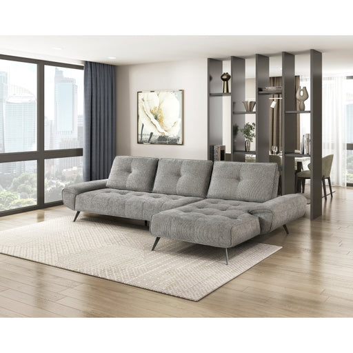 Homelegance - Dominic 2 Piece Sectional with Right Chaise in Dove Gray - 8400DVG*22LRC - GreatFurnitureDeal