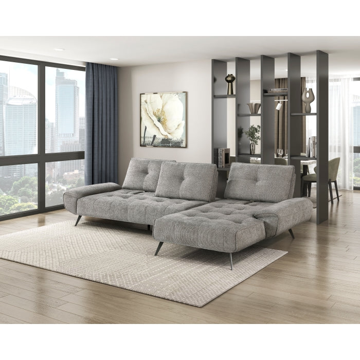 Homelegance - Dominic 2 Piece Sectional with Right Chaise in Dove Gray - 8400DVG*22LRC - GreatFurnitureDeal