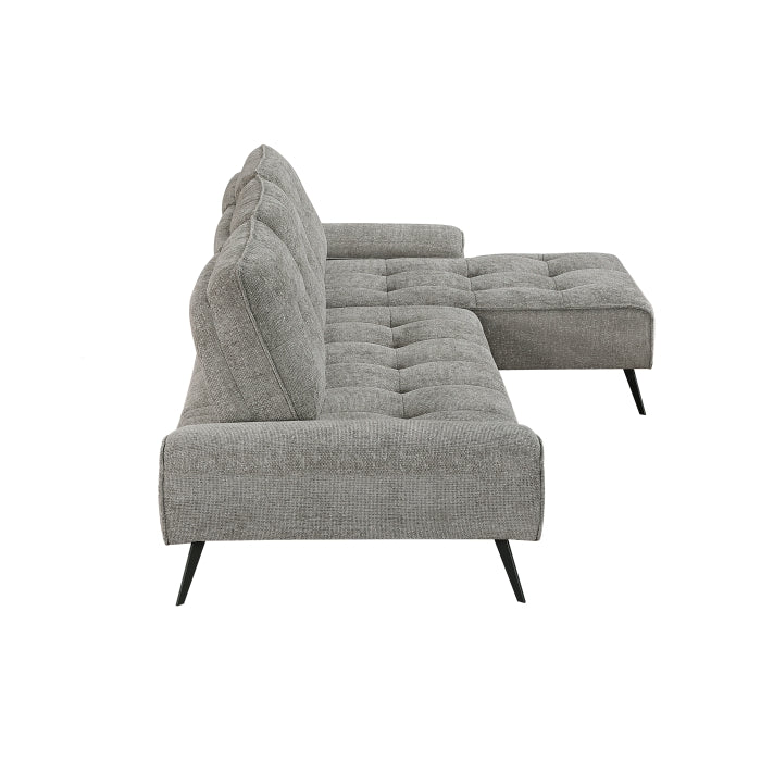 Homelegance - Dominic 2 Piece Sectional with Right Chaise in Dove Gray - 8400DVG*22LRC - GreatFurnitureDeal