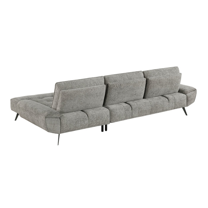 Homelegance - Dominic 2 Piece Sectional with Right Chaise in Dove Gray - 8400DVG*22LRC - GreatFurnitureDeal