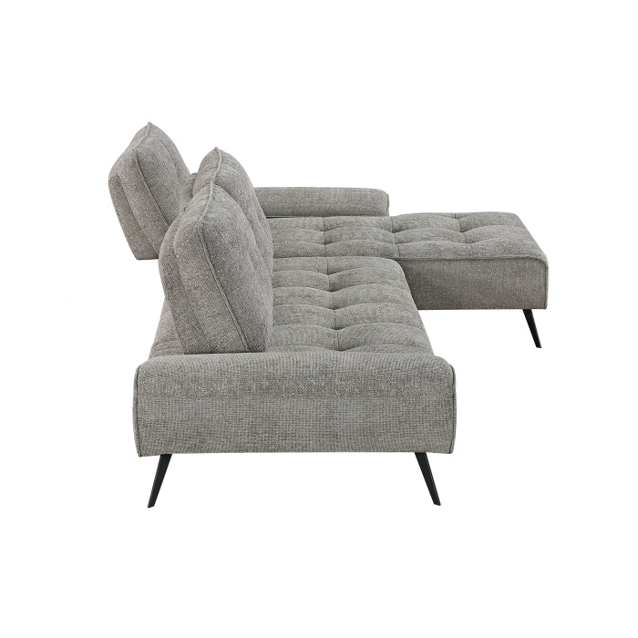 Homelegance - Dominic 2 Piece Sectional with Right Chaise in Dove Gray - 8400DVG*22LRC - GreatFurnitureDeal