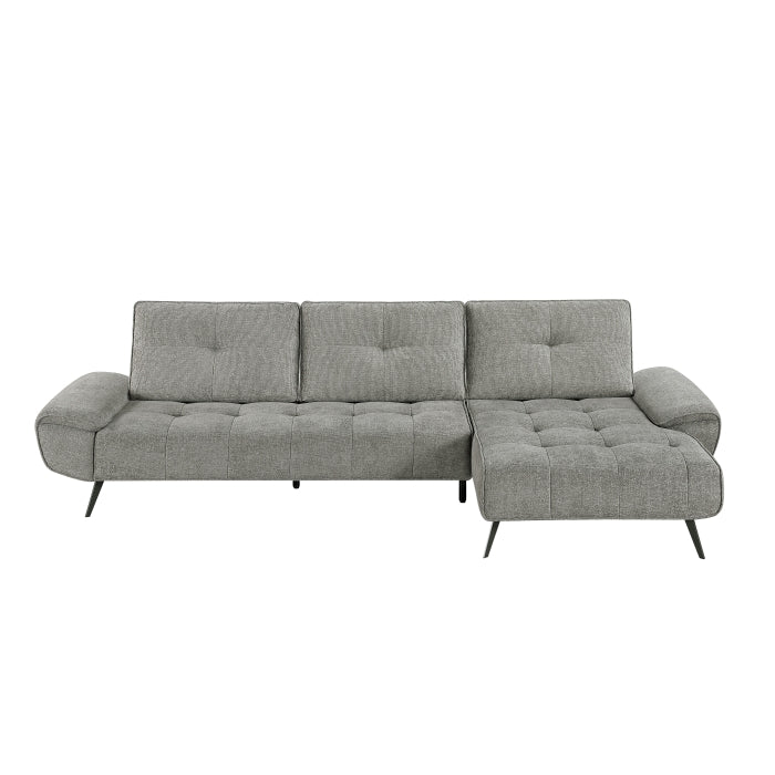 Homelegance - Dominic 2 Piece Sectional with Right Chaise in Dove Gray - 8400DVG*22LRC - GreatFurnitureDeal