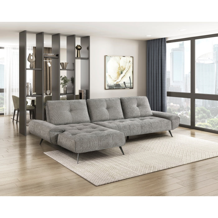 Homelegance - Dominic 2 Piece Sectional with Left Chaise in Dove Gray - 8400DVG*2LC2R - GreatFurnitureDeal