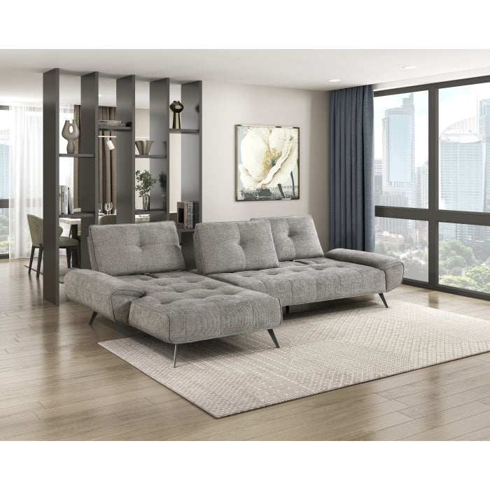 Homelegance - Dominic 2 Piece Sectional with Left Chaise in Dove Gray - 8400DVG*2LC2R - GreatFurnitureDeal