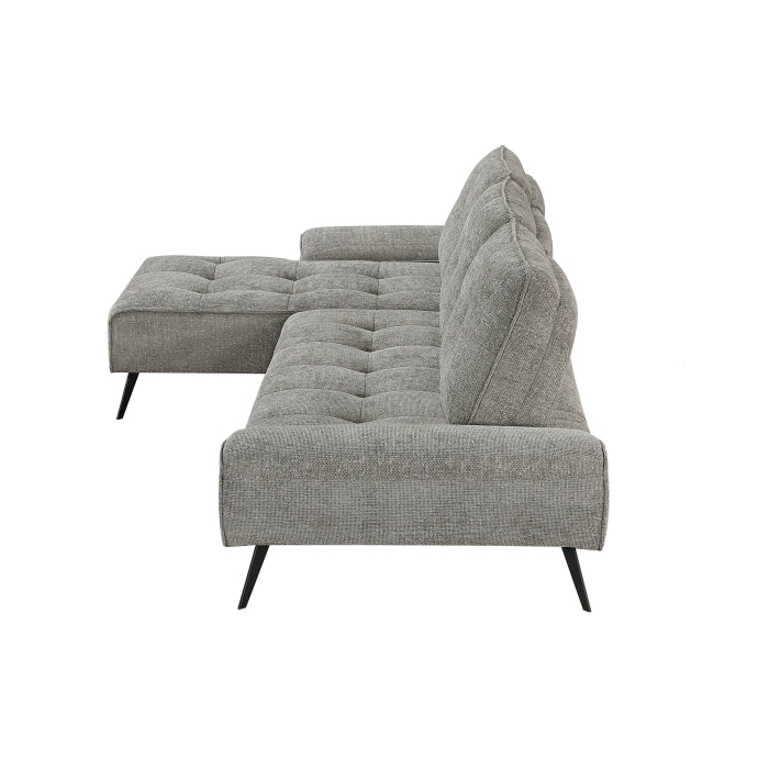 Homelegance - Dominic 2 Piece Sectional with Left Chaise in Dove Gray - 8400DVG*2LC2R - GreatFurnitureDeal