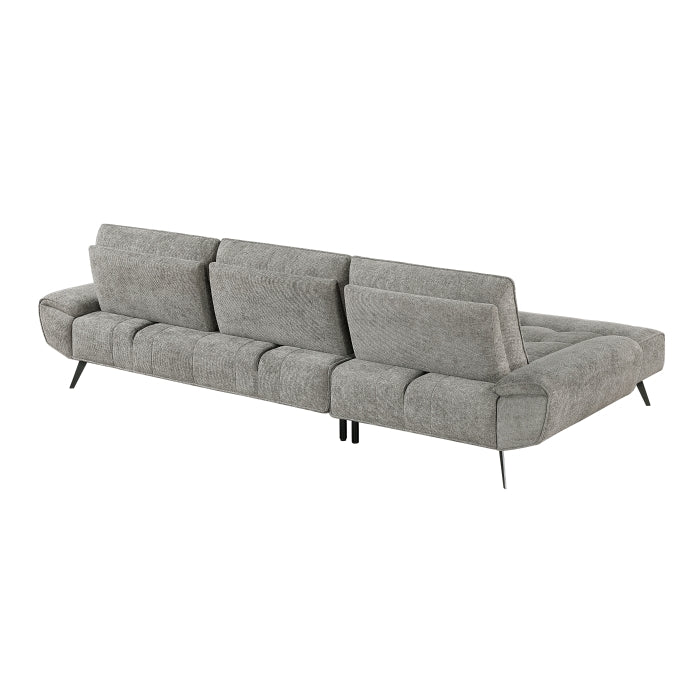 Homelegance - Dominic 2 Piece Sectional with Left Chaise in Dove Gray - 8400DVG*2LC2R - GreatFurnitureDeal