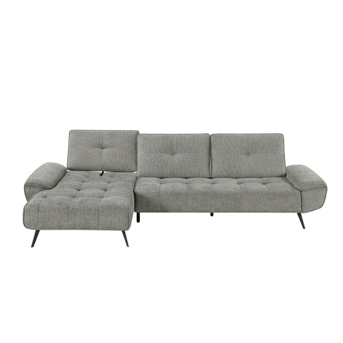 Homelegance - Dominic 2 Piece Sectional with Left Chaise in Dove Gray - 8400DVG*2LC2R - GreatFurnitureDeal