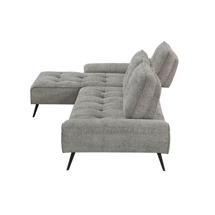 Homelegance - Dominic 2 Piece Sectional with Left Chaise in Dove Gray - 8400DVG*2LC2R - GreatFurnitureDeal