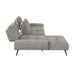 Homelegance - Dominic 2 Piece Sectional with Left Chaise in Dove Gray - 8400DVG*2LC2R - GreatFurnitureDeal