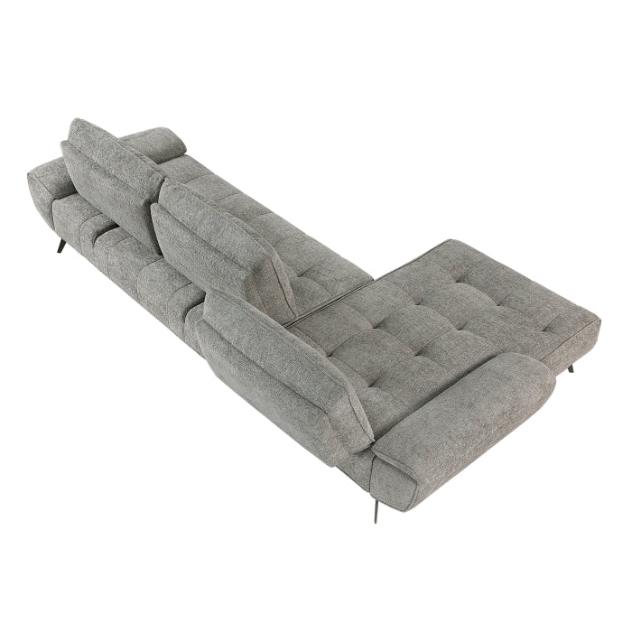 Homelegance - Dominic 2 Piece Sectional with Left Chaise in Dove Gray - 8400DVG*2LC2R - GreatFurnitureDeal