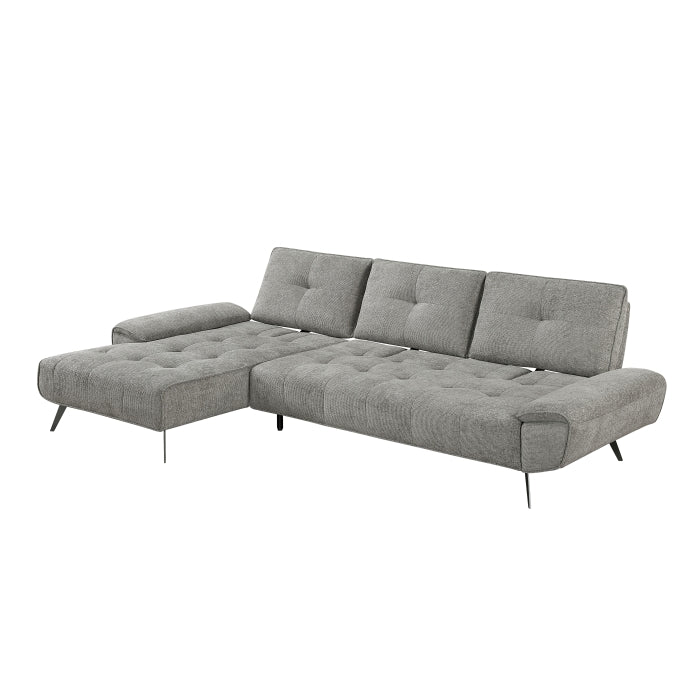 Homelegance - Dominic 2 Piece Sectional with Left Chaise in Dove Gray - 8400DVG*2LC2R - GreatFurnitureDeal