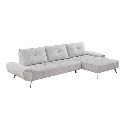 Homelegance - Dominic 2 Piece Sectional with Right Chaise in Light Gray - 8400LTG*22LRC - GreatFurnitureDeal