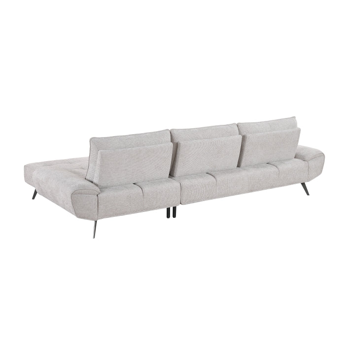 Homelegance - Dominic 2 Piece Sectional with Right Chaise in Light Gray - 8400LTG*22LRC - GreatFurnitureDeal