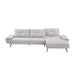 Homelegance - Dominic 2 Piece Sectional with Right Chaise in Light Gray - 8400LTG*22LRC - GreatFurnitureDeal