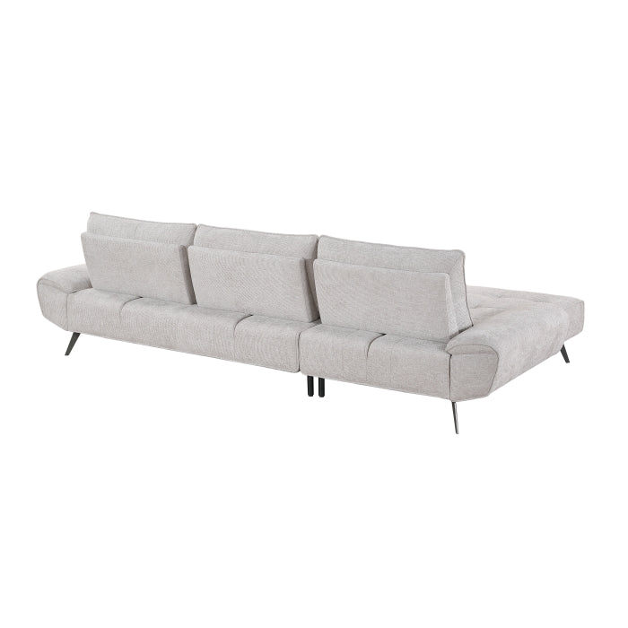 Homelegance - Dominic 2 Piece Sectional with Left Chaise in Light Gray - 8400LTG*2LC2R - GreatFurnitureDeal