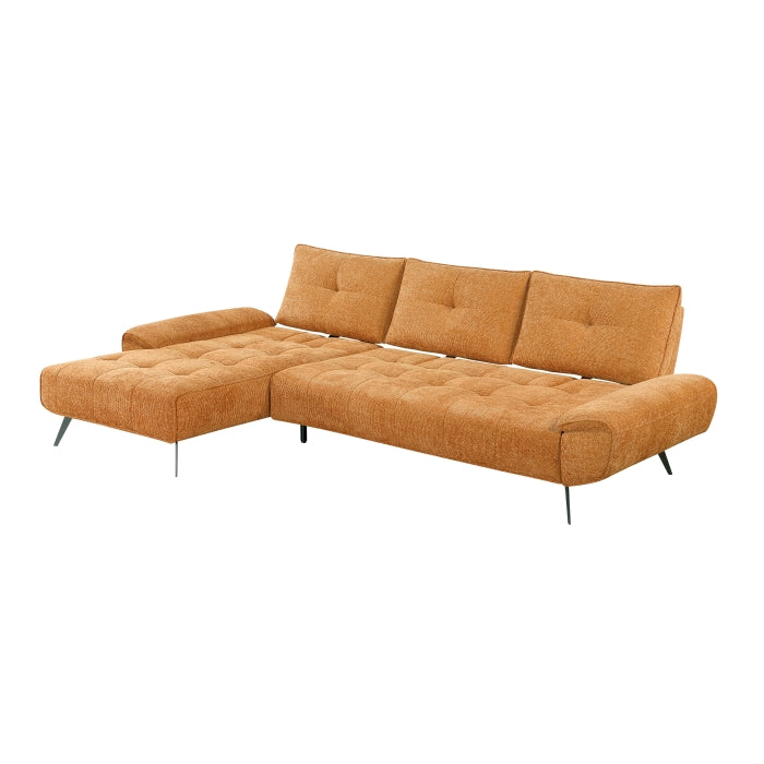 Homelegance - Dominic 2 Piece Sectional with Left Chaise in Orange - 8400RNG*2LC2R - GreatFurnitureDeal