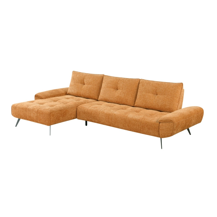 Homelegance - Dominic 2 Piece Sectional with Left Chaise in Orange - 8400RNG*2LC2R - GreatFurnitureDeal