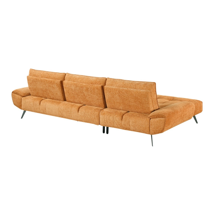 Homelegance - Dominic 2 Piece Sectional with Left Chaise in Orange - 8400RNG*2LC2R - GreatFurnitureDeal