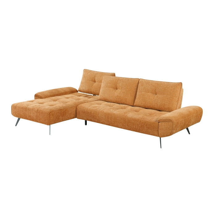 Homelegance - Dominic 2 Piece Sectional with Left Chaise in Orange - 8400RNG*2LC2R - GreatFurnitureDeal