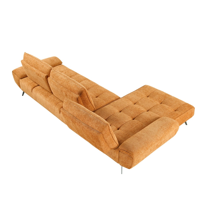 Homelegance - Dominic 2 Piece Sectional with Left Chaise in Orange - 8400RNG*2LC2R - GreatFurnitureDeal