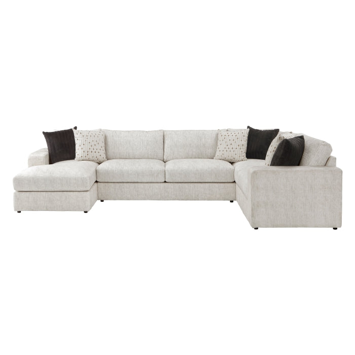 Homelegance - Solace 3-Piece Sectional with Left Chaise in Beige - 8401BES*3LCRT - GreatFurnitureDeal