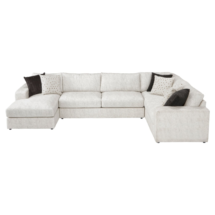 Homelegance - Solace 3-Piece Sectional with Left Chaise in Beige - 8401BES*3LCRT - GreatFurnitureDeal