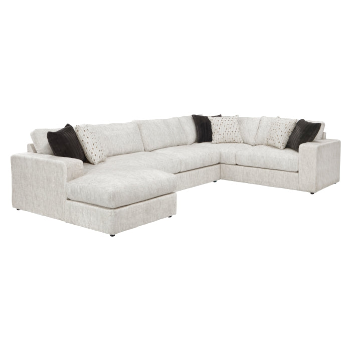 Homelegance - Solace 3-Piece Sectional with Left Chaise in Beige - 8401BES*3LCRT - GreatFurnitureDeal