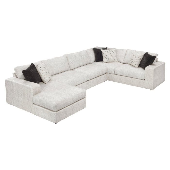 Homelegance - Solace 3-Piece Sectional with Left Chaise in Beige - 8401BES*3LCRT - GreatFurnitureDeal