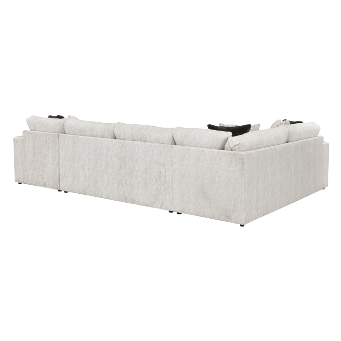 Homelegance - Solace 3-Piece Sectional with Right Chaise in Beige - 8401BES*3LTRC - GreatFurnitureDeal