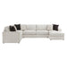 Homelegance - Solace 3-Piece Sectional with Right Chaise in Beige - 8401BES*3LTRC - GreatFurnitureDeal
