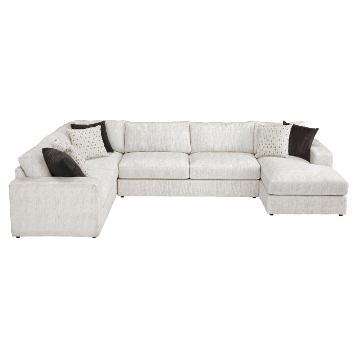 Homelegance - Solace 3-Piece Sectional with Right Chaise in Beige - 8401BES*3LTRC - GreatFurnitureDeal