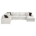 Homelegance - Solace 3-Piece Sectional with Right Chaise in Beige - 8401BES*3LTRC - GreatFurnitureDeal
