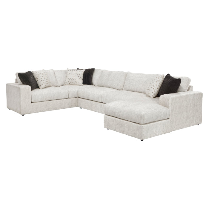 Homelegance - Solace 3-Piece Sectional with Right Chaise in Beige - 8401BES*3LTRC - GreatFurnitureDeal