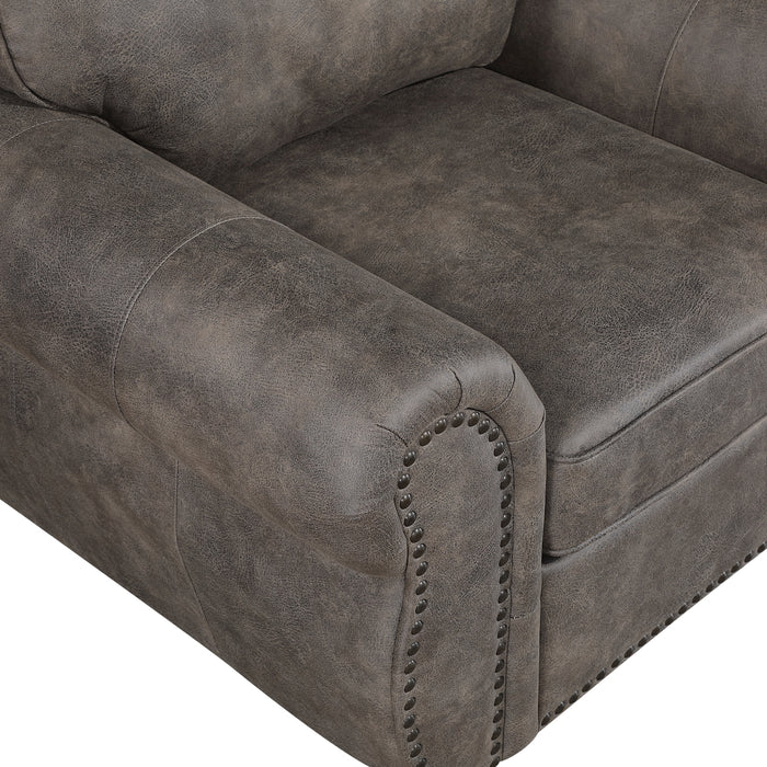 Homelegance - Pinnacle 3 Piece Sofa Set in Brownish Gray - 8405PM*3 - GreatFurnitureDeal