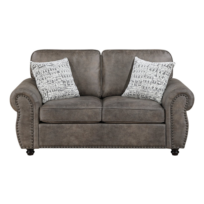 Homelegance - Pinnacle 2 Piece Sofa Set in Brownish Gray - 8405PM*2 - GreatFurnitureDeal