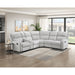 Homelegance - Thorne 3 Piece Reclining Sectional with Left Console in Light Gray - 8406GY*SC - GreatFurnitureDeal