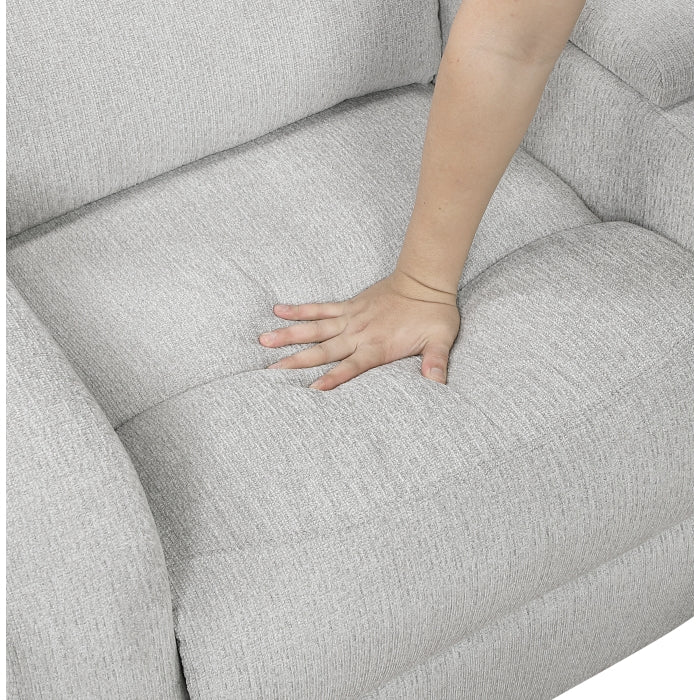 Homelegance - Thorne 3 Piece Reclining Sectional with Left Console in Light Gray - 8406GY*SC - GreatFurnitureDeal