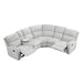 Homelegance - Thorne 3 Piece Reclining Sectional with Left Console in Light Gray - 8406GY*SC - GreatFurnitureDeal