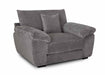 Franklin Furniture - 840 Shimmer Chair and a Half with Ottoman in Seal - 84088-84018-SEAL - GreatFurnitureDeal