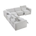 Homelegance - Phoebe 5 Piece Modular Power Reclining Sectional in Light Gray - 8414GRY*5LRRRPWH - GreatFurnitureDeal