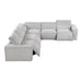 Homelegance - Phoebe 5 Piece Modular Power Reclining Sectional in Light Gray - 8414GRY*5LRRRPWH - GreatFurnitureDeal