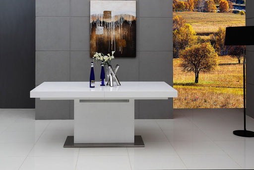 VIG Furniture - Zenith Modern White Extendable Dining Table - VGGU841XT-WHT - GreatFurnitureDeal