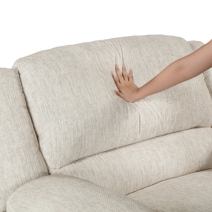 Homelegance - Caliber Double Reclining Sofa in Vanilla-Beige - 8424BE-3 - GreatFurnitureDeal