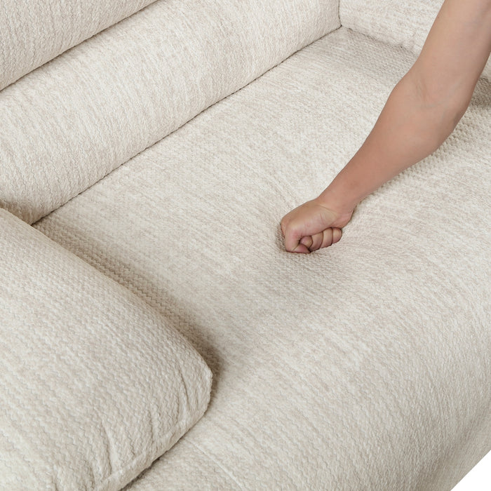 Homelegance - Caliber Double Reclining Sofa in Vanilla-Beige - 8424BE-3 - GreatFurnitureDeal