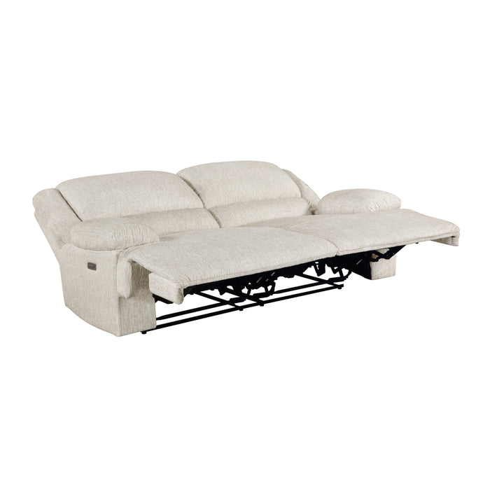 Homelegance - Caliber Power Double Reclining Sofa in Vanilla-Beige - 8424BE-3PW - GreatFurnitureDeal