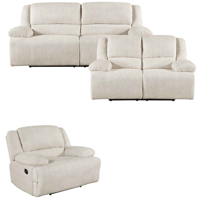 Homelegance - Caliber 3 Piece Sofa Set in Vanilla-Beige - 8424BE*3 - GreatFurnitureDeal