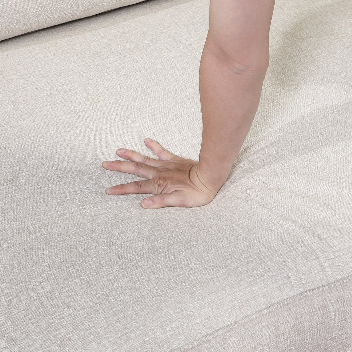 Homelegance - Livia 3-Piece Sectional in Beige - 8435BE*32L2R - GreatFurnitureDeal